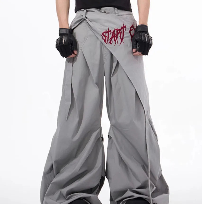 Boys' wide-leg function pants in refined Korean style with solid colour options