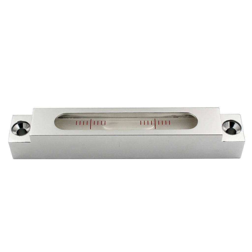 Compact metal and glass mini strip spirit level measuring 132mm for machine tool decoration