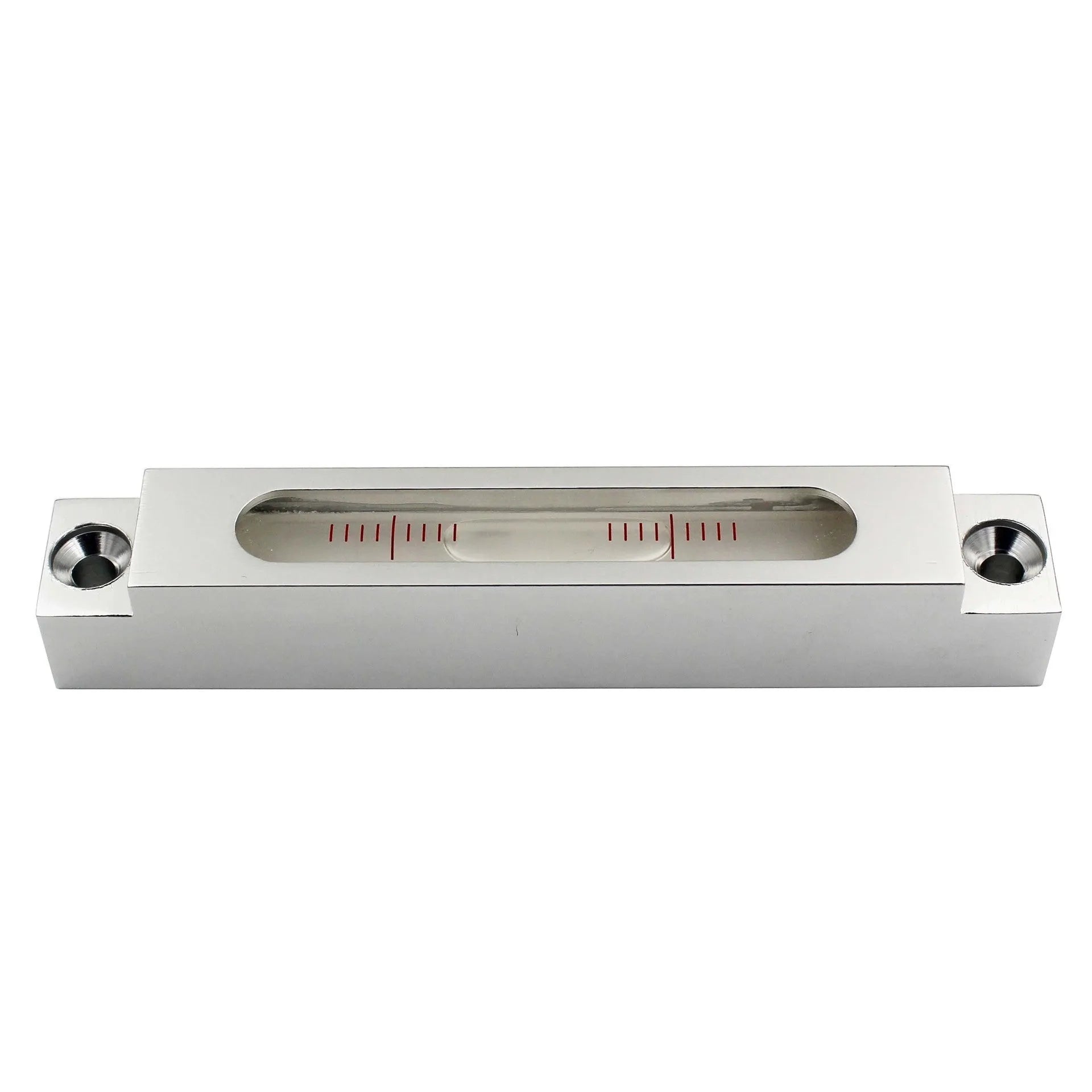 Compact metal and glass mini strip spirit level measuring 132mm for machine tool decoration