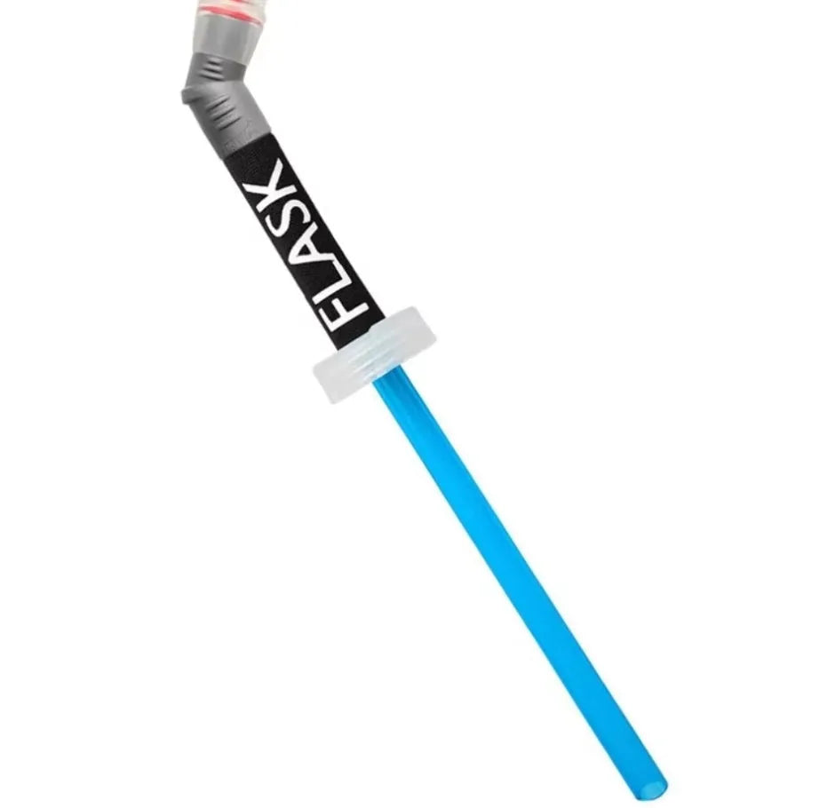 Plastic portable drinking straw with flexible suction tube for mountain climbing and biking