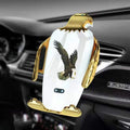 Wireless charging car phone holder with suction cup mount in Eagle design style