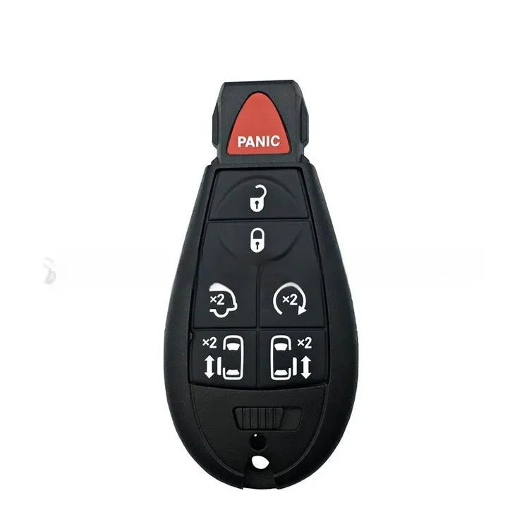 Dodge Chrysler smart card key replacement case with ABS brass shell measuring 85x42x15mm