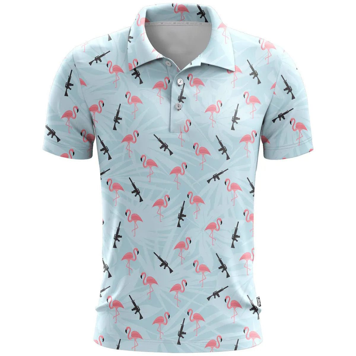3D printed short sleeve sports top in bird eye cloth, shown in a loose fit on a model.