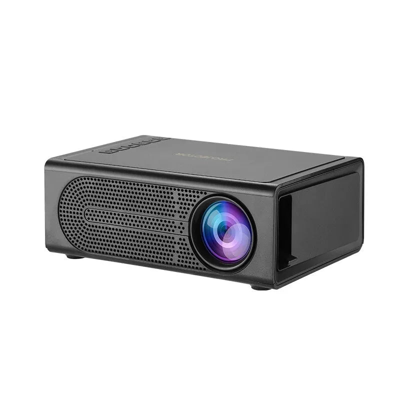 Black or white portable mini projector for wired connection to mobile phones