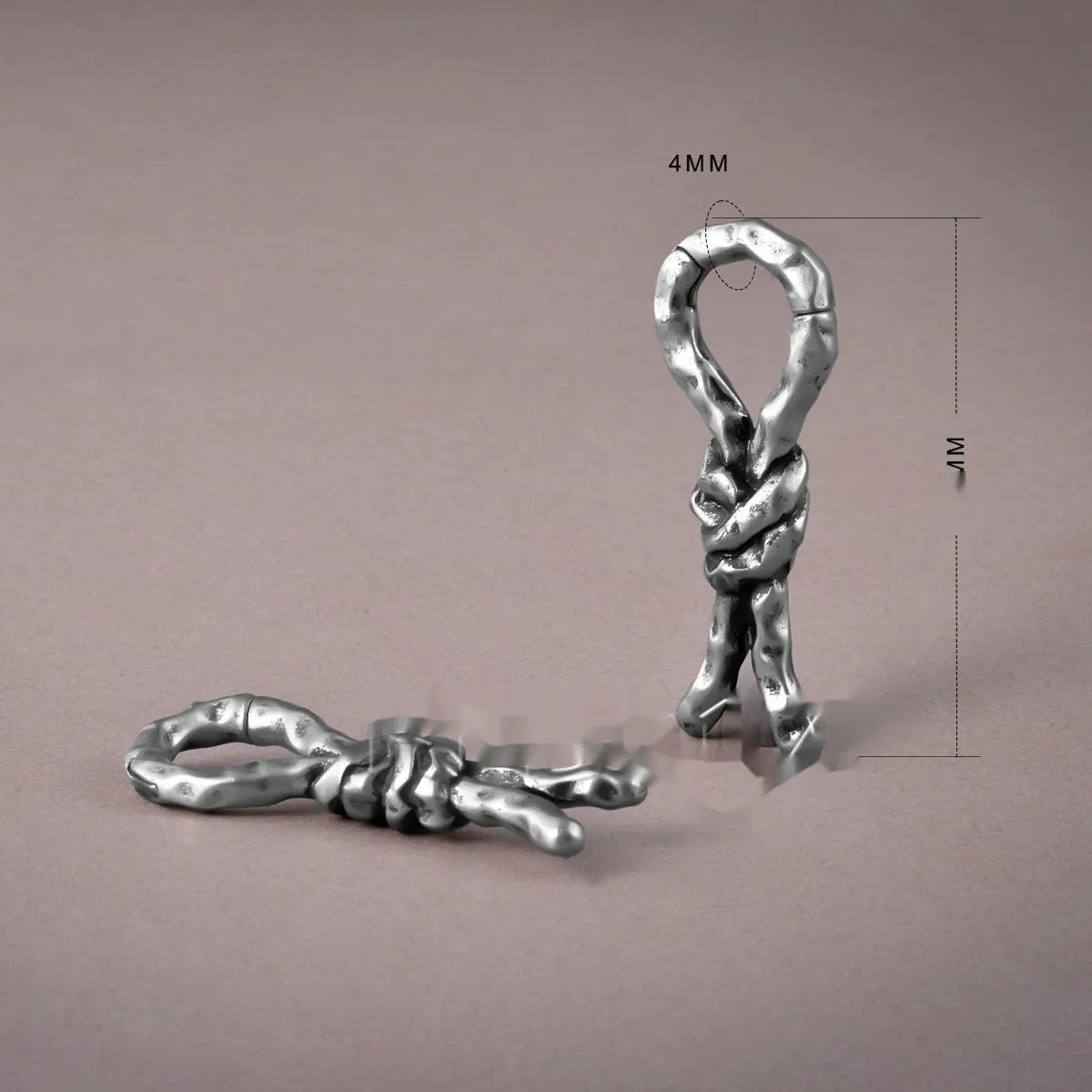 Copper bending and connecting piercing earrings for auricle placement with 4mm specification