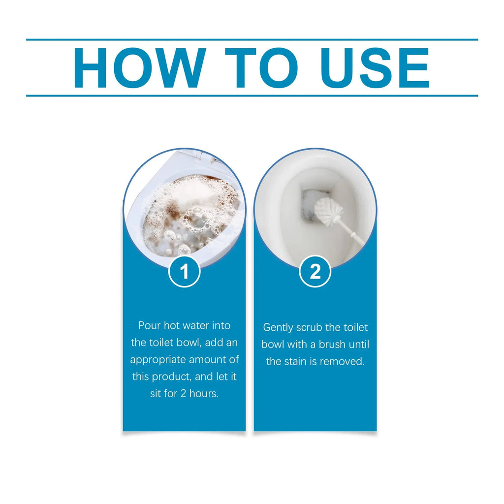 Toilet cleaning powder 120g pack with four 30g units for descaling and stain removal