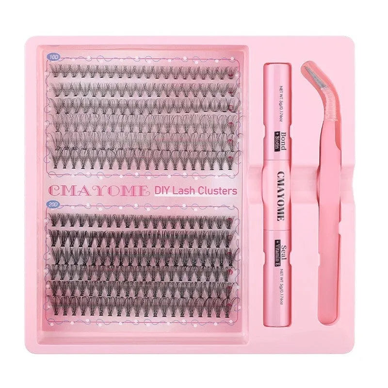 DIY individual cluster false eyelashes set with artificial fibre lashes measuring 15.5cm length