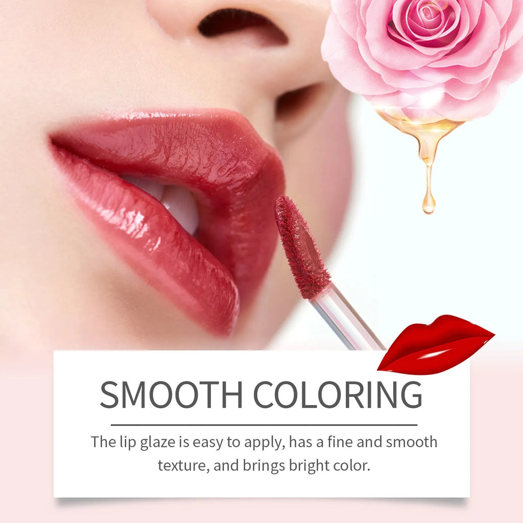 Double-headed lip liner and lacquer pen with three lip colour shades