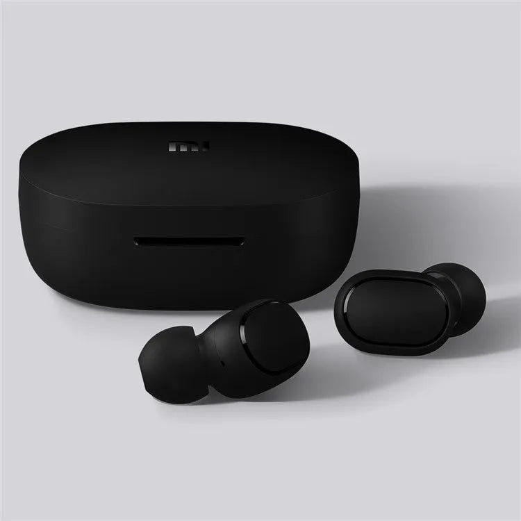 Redmi AirDots black true wireless Bluetooth earbuds with charging case