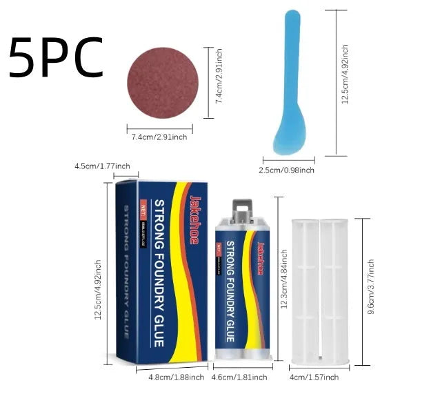 85ml metal sealant epoxy glue kit with push rod and tools for steel copper aluminium bonding