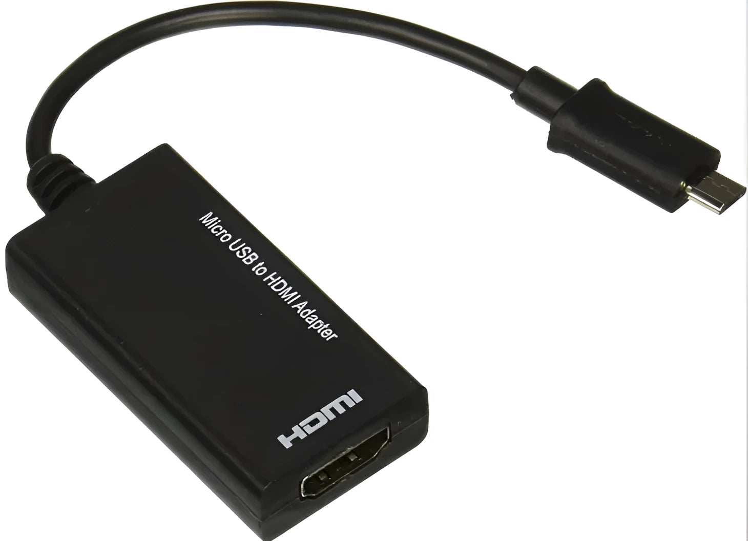 Black DisplayPort to HDMI adapter cable with 12cm length and compact converter