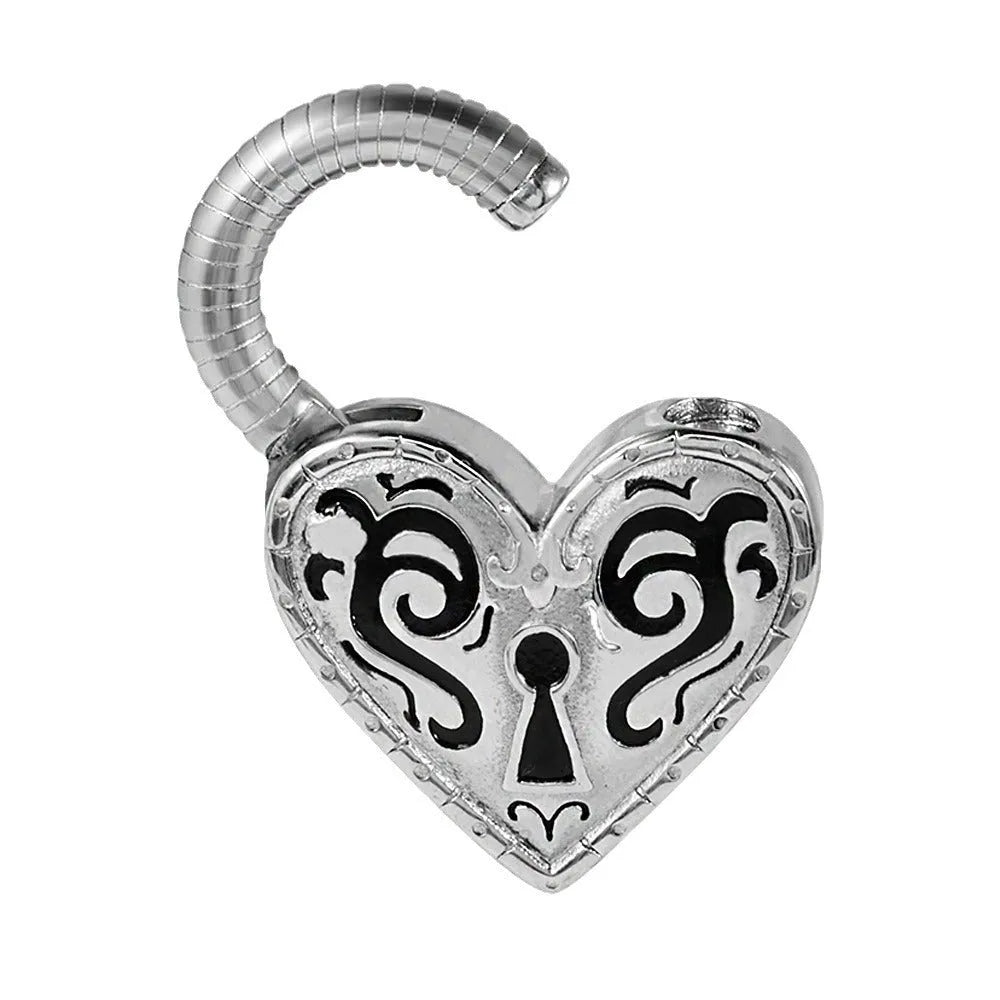 Women's heart-shaped stainless steel earrings with electroplated gold or steel colour finish