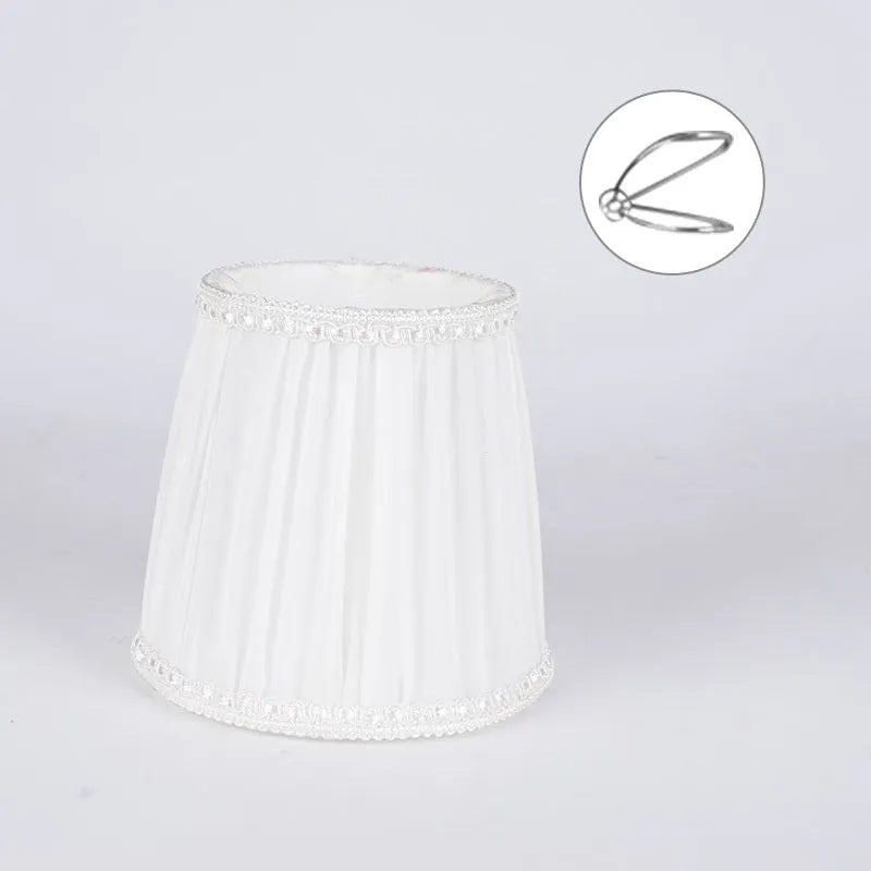 Purple Wheat fabric lampshade for crystal wall lamps in dark blue, white, and black colour options.