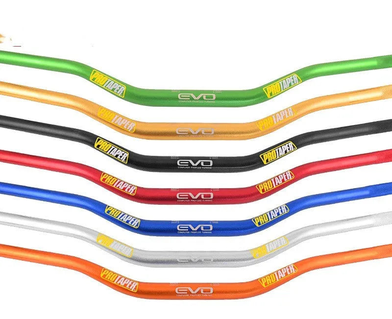 Orange aluminium alloy scrambling motorcycle handlebar with 28mm diameter, 80cm width