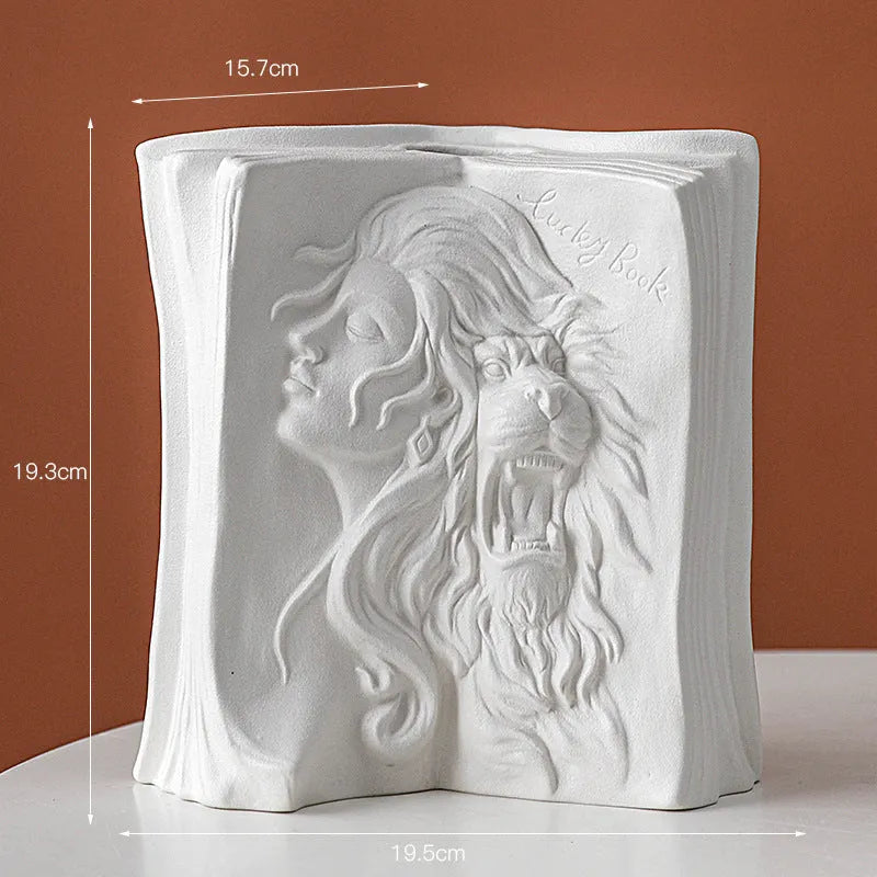 Ceramic book stand with glazed surface in modern simplicity style for desktop organisation