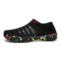 Men's Flyknit water shoes in camouflage colour with rubber sole and lace-up closure