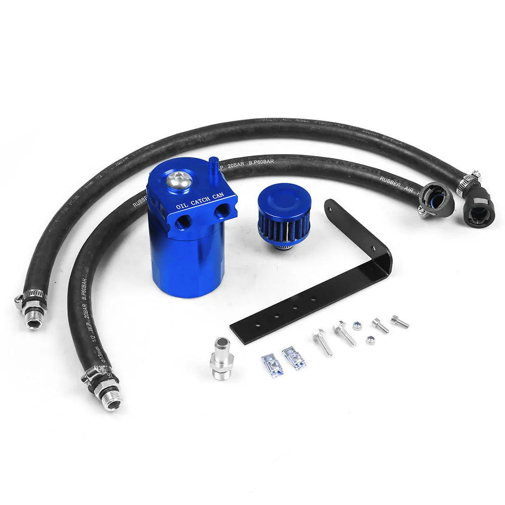Aluminum alloy oil separator for Ford Expedition in black, blue, red, or silver finish
