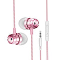Metal turbo in-ear wired headphones with a 3.5mm plug and microphone in multiple colour options.