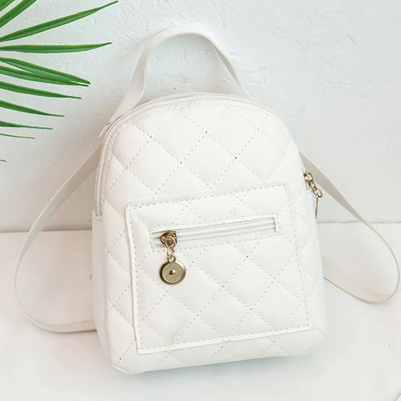 Korean style embroidered hard shell backpack for girls in black, pink, or white.