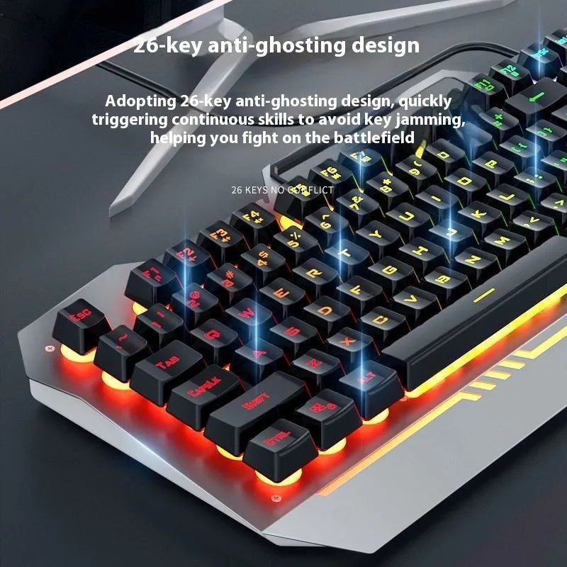 F3010 mechanical keyboard and S50 mouse bundle with LED lighting in black or white colour options