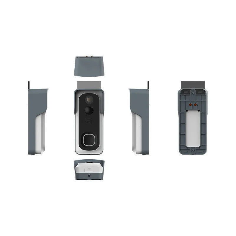 RSH-C600 smart WiFi doorbell camera in grey with HD video and two-way audio