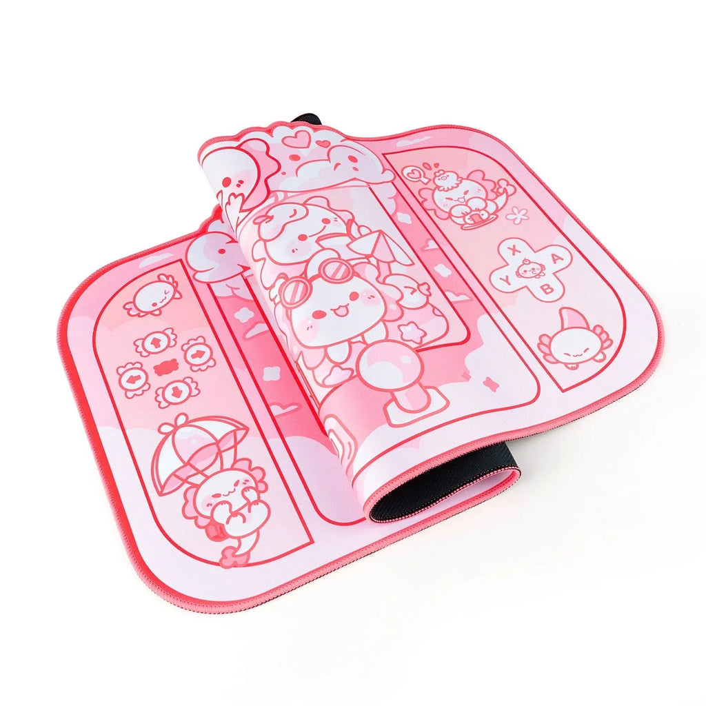 Hexagonal dragon crane machine large mouse pad with wrist support and cartoon anime pattern
