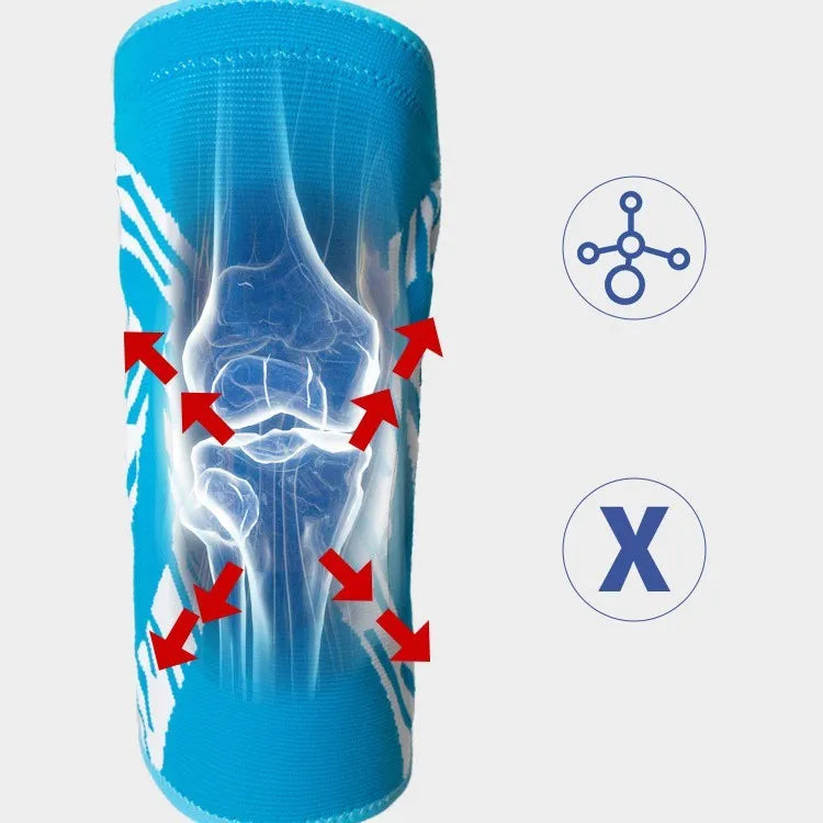 Men's black nylon basketball knee pads showing kneecap coverage and close fit