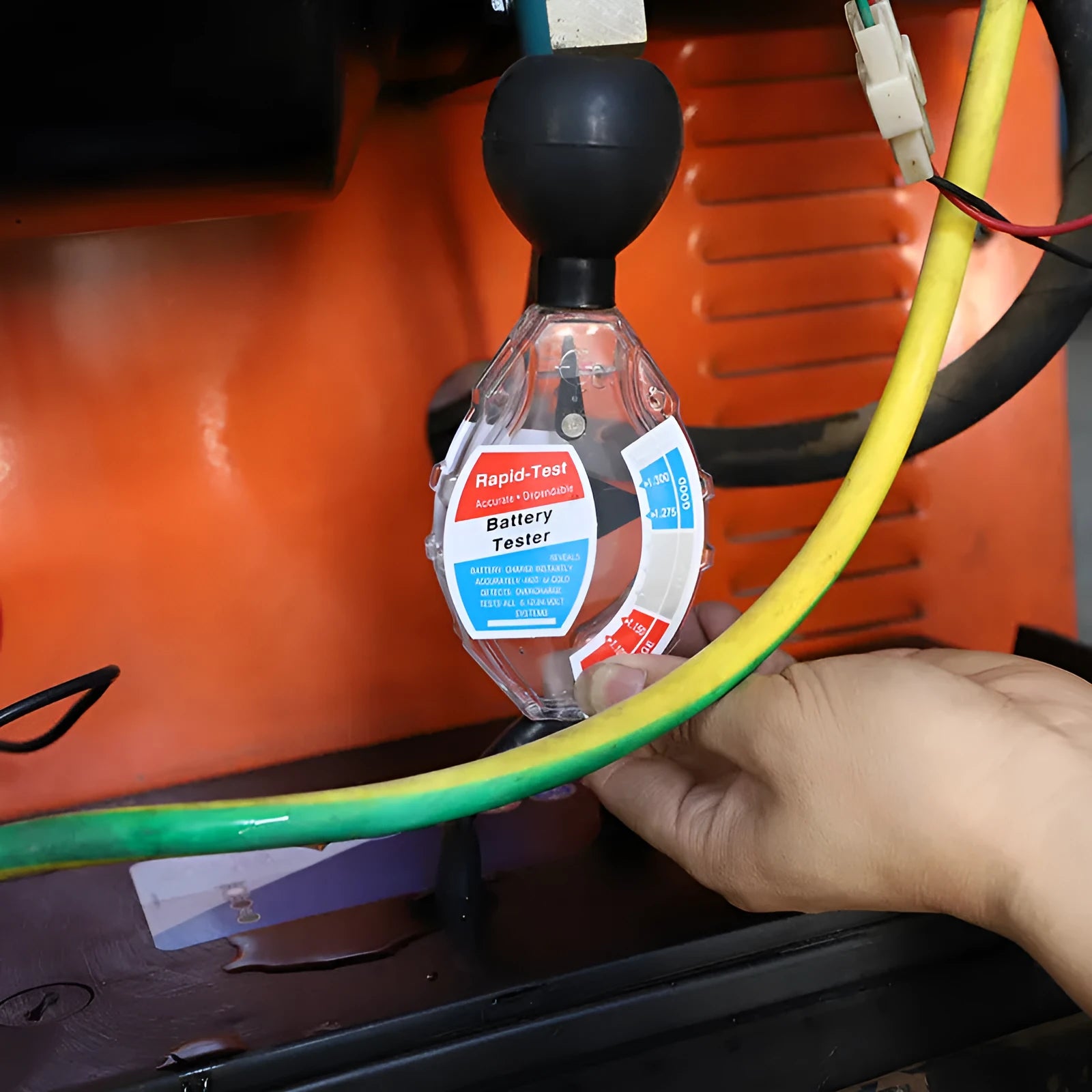 ABS plastic battery electrolyte hydrometer for lead acid density testing with 1.1-1.3 measurement scale