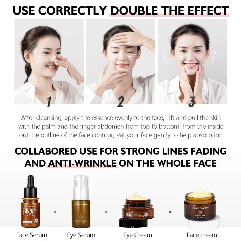 30g retinol facial serum bottle for reducing dry lines and fine lines