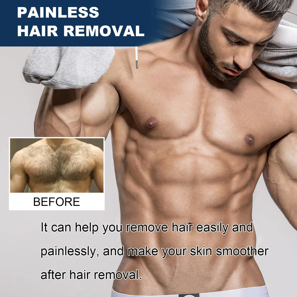 Men's hair removal cream tube for beard, armpit, hand and leg depilatory in 100ml size