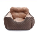 grey cloth pet dog car kennel with cushion 50x40x40cm portable safety seat for small dogs