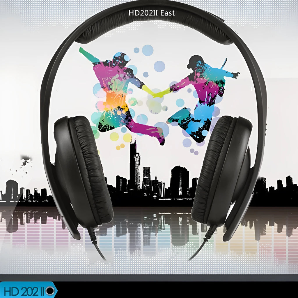 Black head-mounted monitor headphones with 40mm drivers and 3.5mm plug