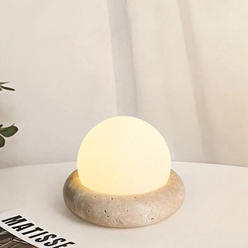 Modern cream bedside night light with remote control for children's rooms
