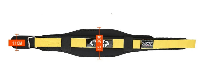 Nylon fitness weightlifting waistband for adults in black, red, and yellow colours