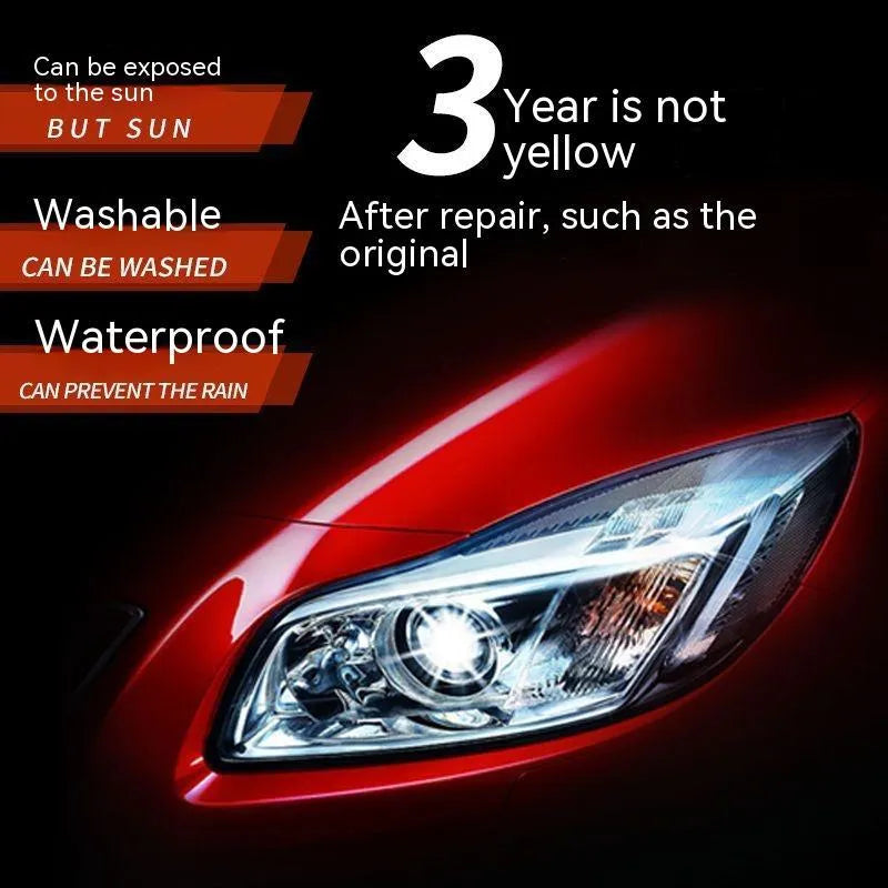 100ml bottle of car headlight restoration fluid for plastic lens cleaning and oxidation removal