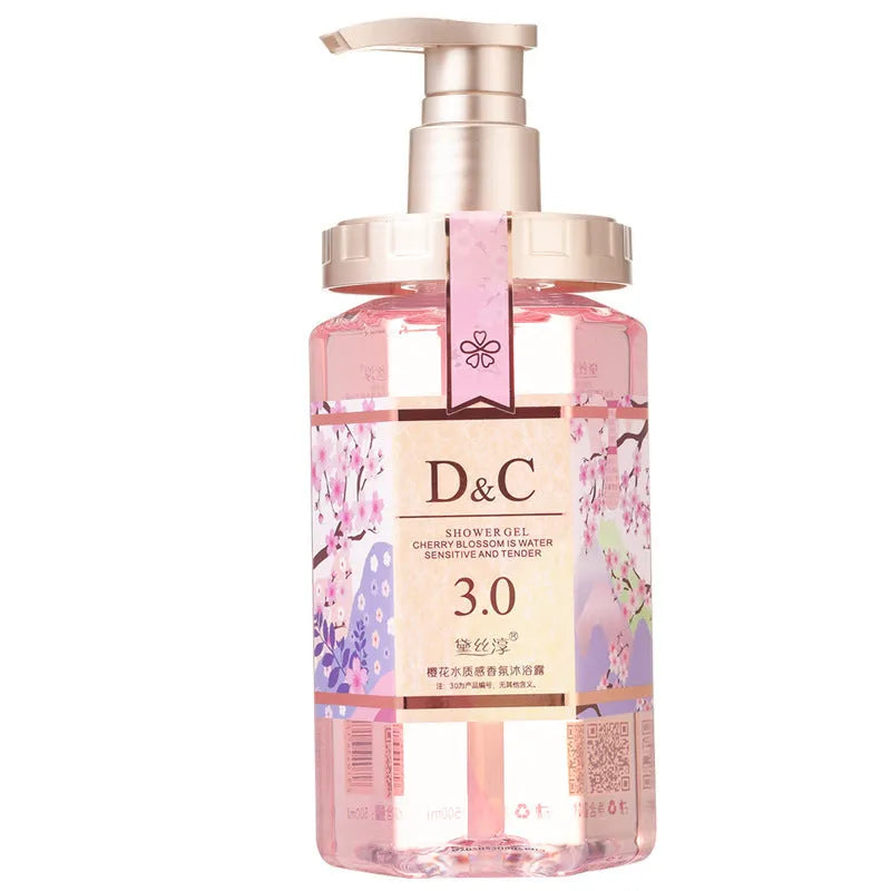 Sakura shampoo conditioner shower gel 500ml set with cherry blossom fragrance
