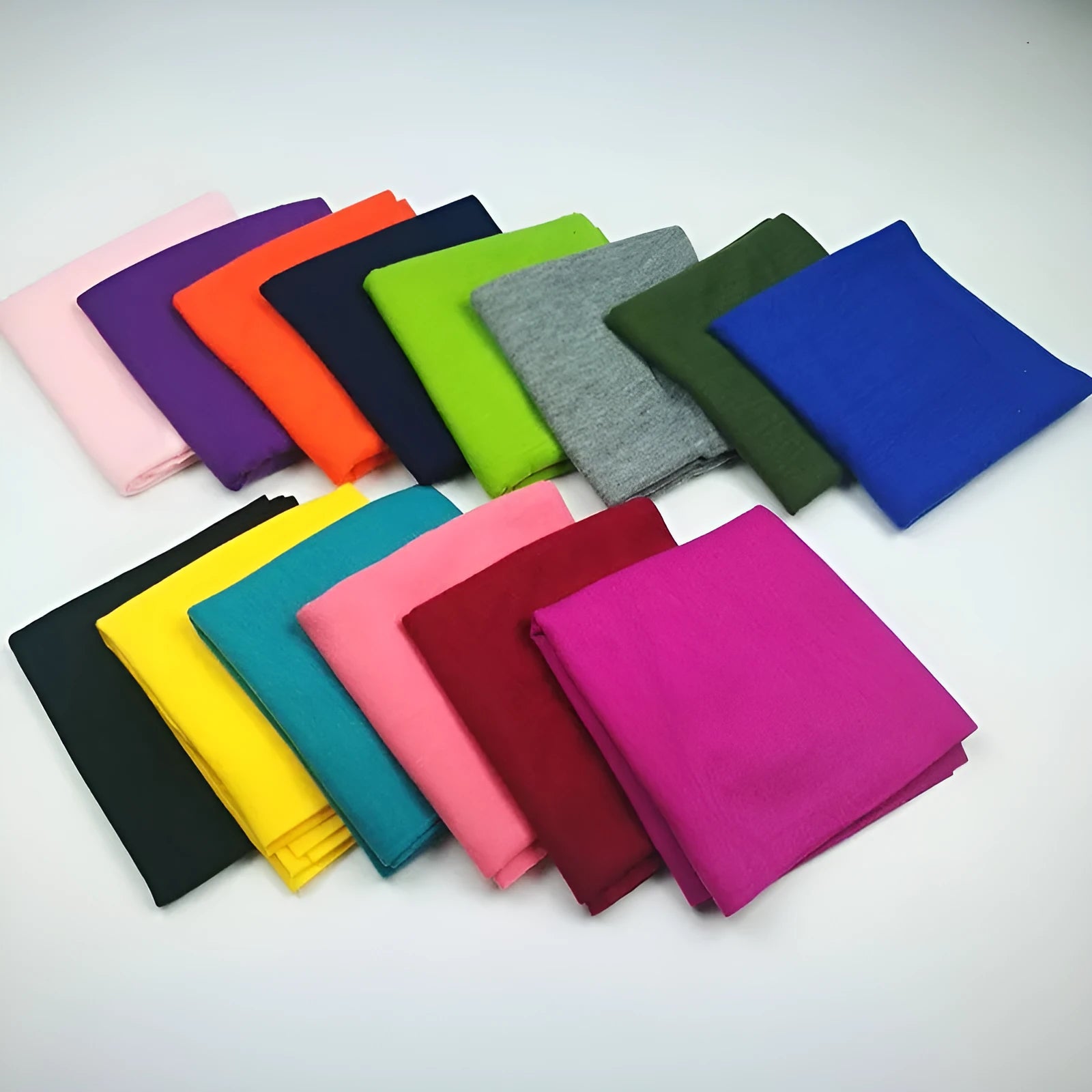 Seamless stretch polyester magic headscarf for outdoor sports in assorted colours.