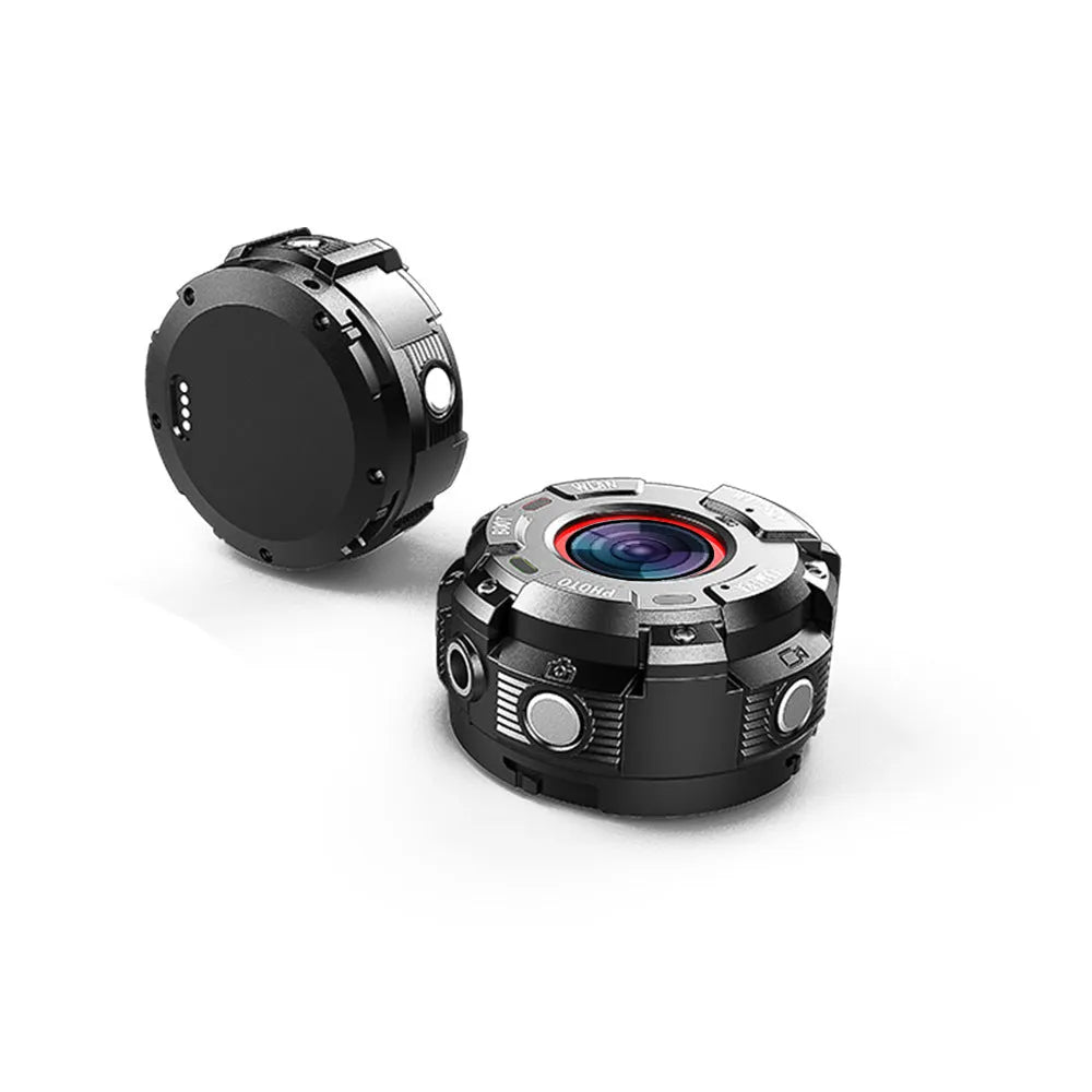 Black waterproof digital sports camera showing compact 290mm length design