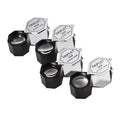 Handheld metal jeweller's magnifying glass with optical glass lens for stamp and coin inspection