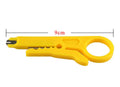 Yellow portable wire stripper tool for 0.6mm telephone and network cables