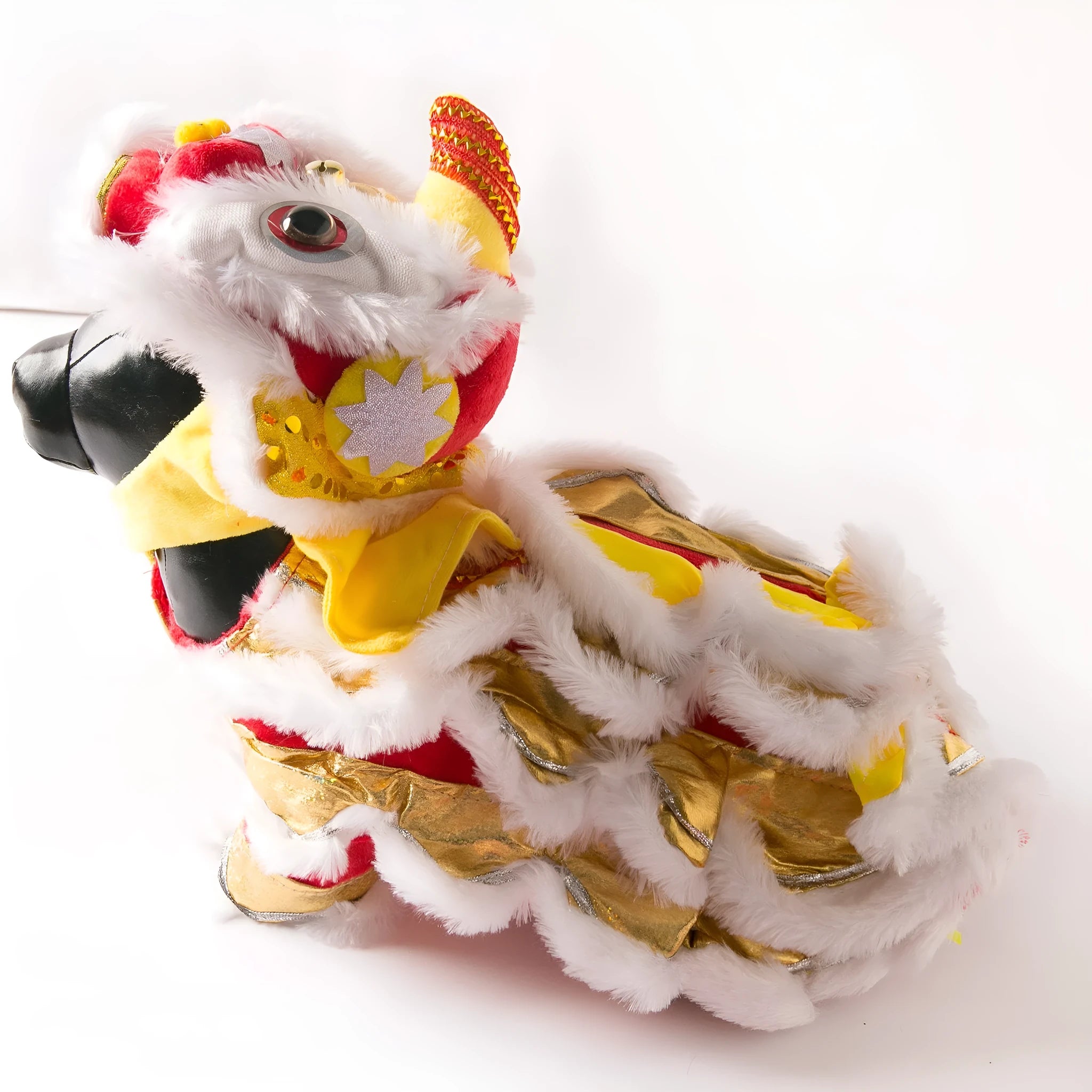 Lion Dance Dog Funny Autumn and Winter Pet Clothes Polyester Sizes S M L XL Red White Yellow Casual Pet Apparel for Male and Female Dogs