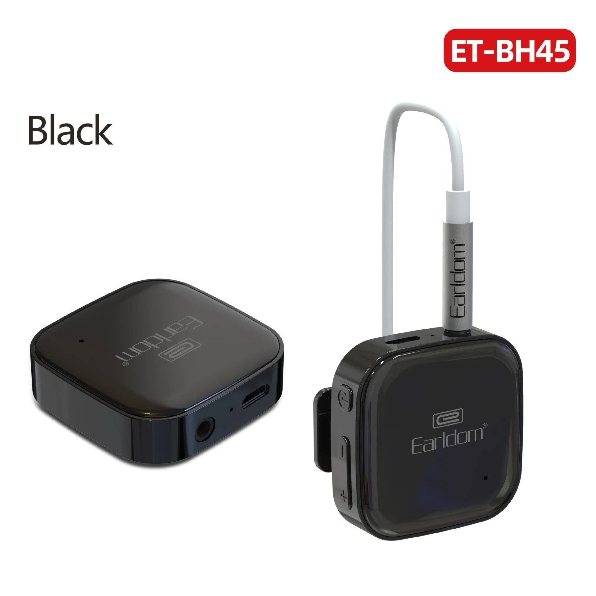 Bluetooth audio receiver for running headphones with Lavalier clip and multiple colour options