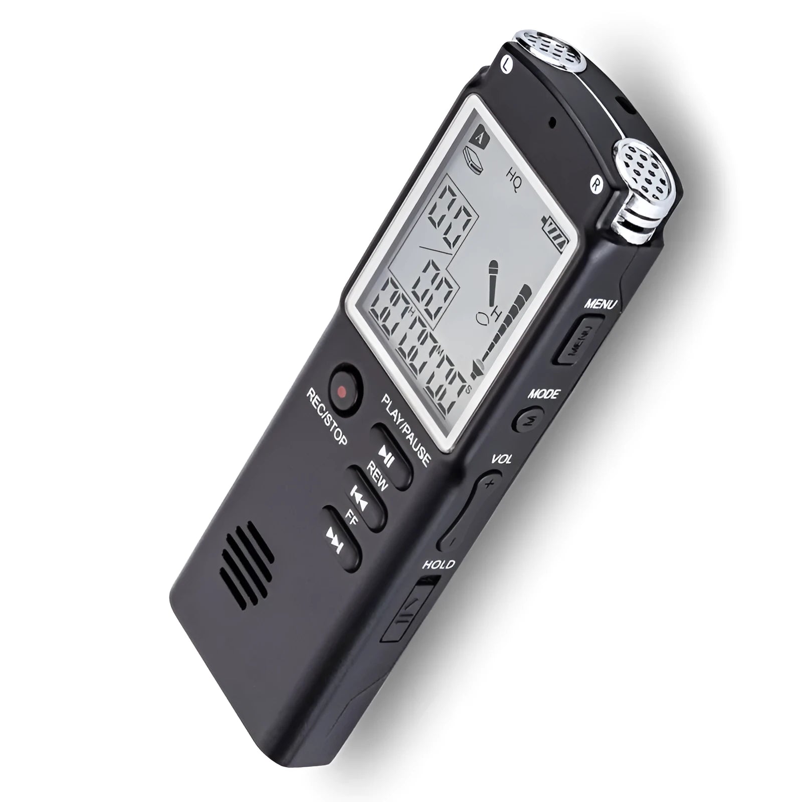 Compact USB professional voice recorder with external microphone for telephone recording