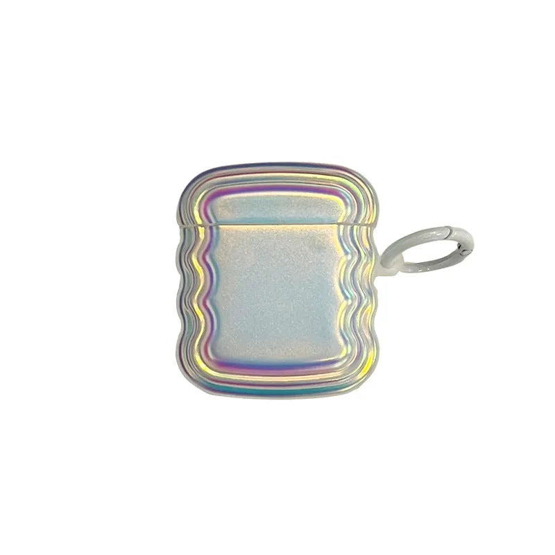 Silicone magic laser ring protective case for AirPods wireless earphone charging cases