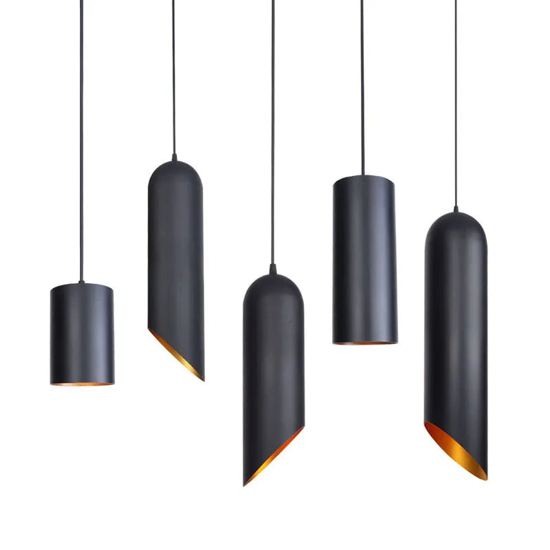 Retro style iron art chandelier pendant light in matte black finish