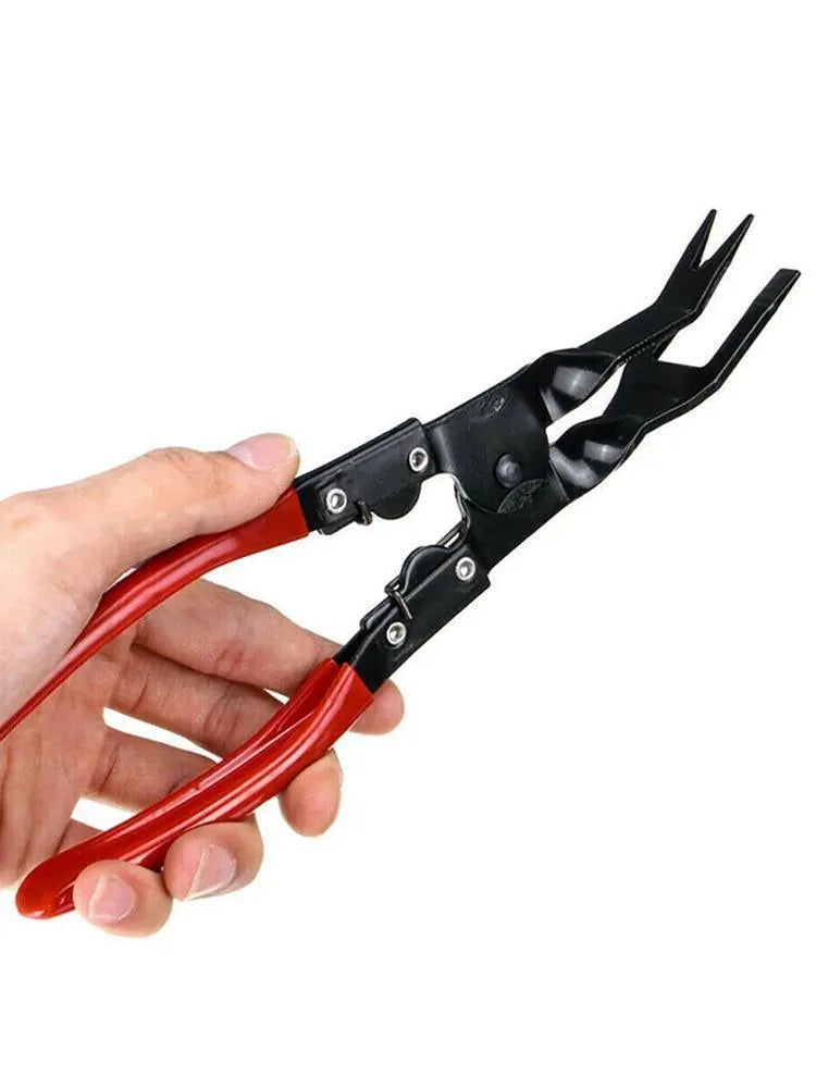 Blue handled car clamp removal pliers with 240mm steel construction for automotive interior repair