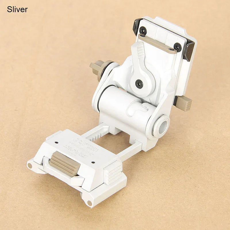 Metal alloy L4 G24 NVG fast helmet mount with OPS breakaway base in dark earth finish