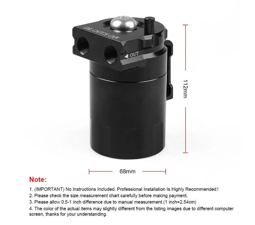 Aluminum alloy oil separator for Ford Expedition in black, blue, red, or silver finish