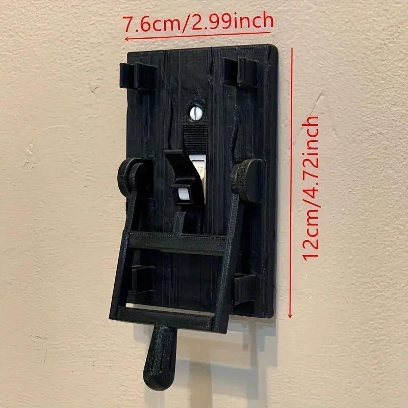 Single gang retro decorative wall light switch with PLA shell for exposed installation.