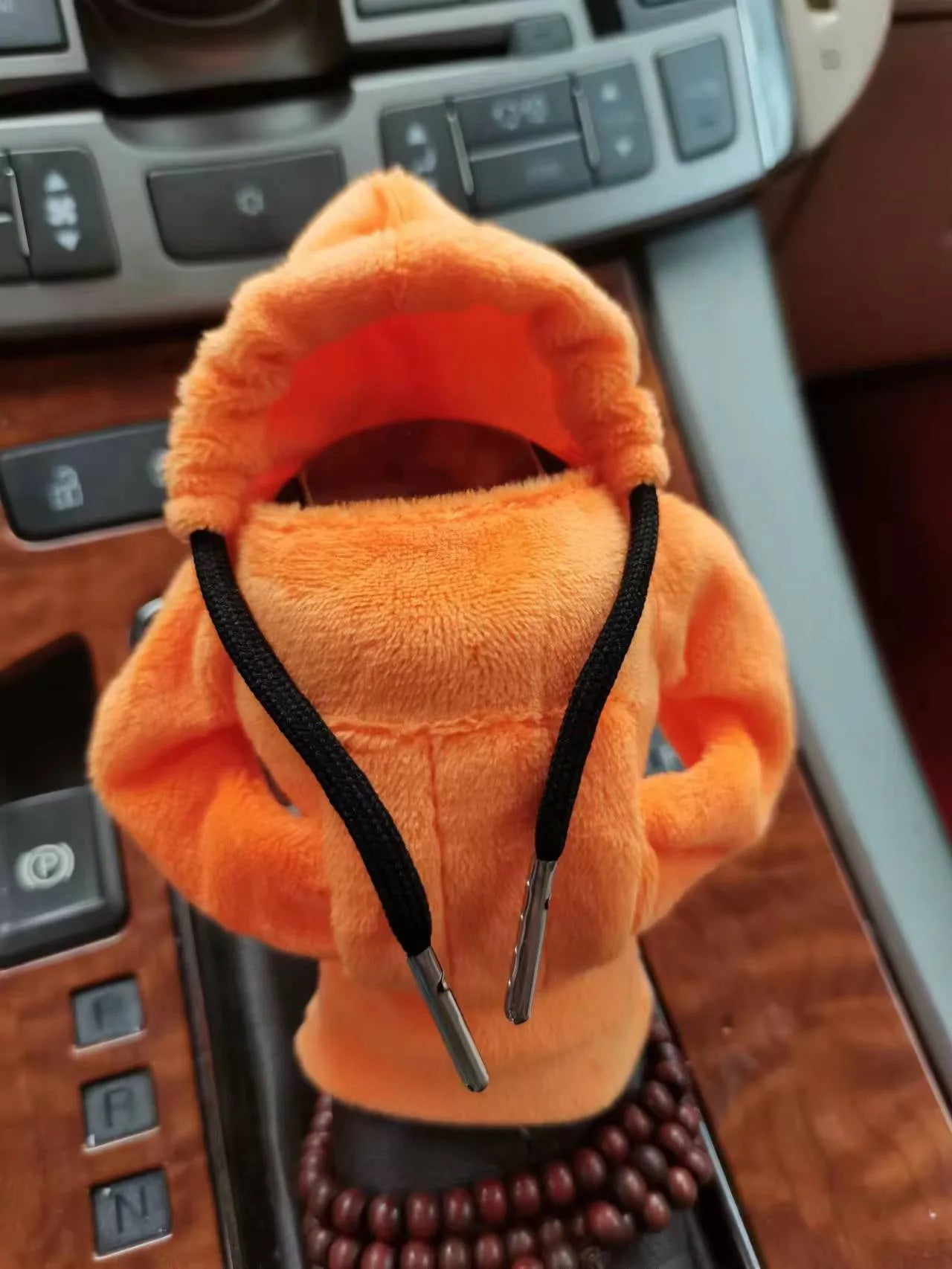Dutch velvet car gear handle sleeve in multiple colour options on a car gear stick